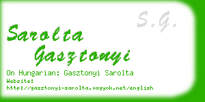 sarolta gasztonyi business card